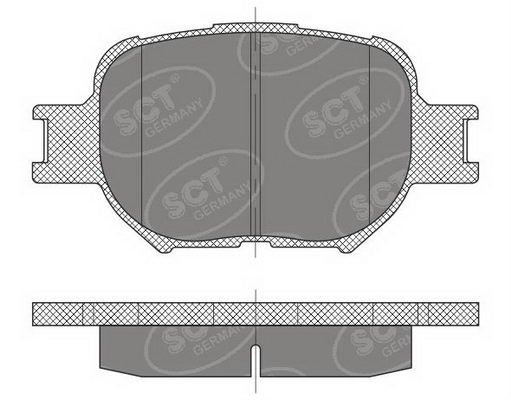 SCT GERMANY Комплект тормозных колодок, дисковый тормоз SP 467 PR